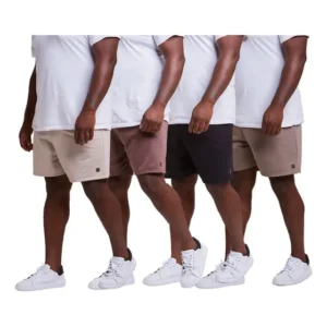 Kit 4 Bermuda Shorts Moletom Plus Size Tamanho Especial