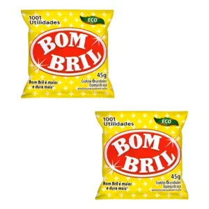 Kit 2 Palha De Aço Esponja Bombril 12 Unidades 45g Cinza Cinza
