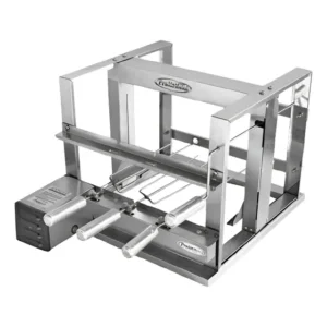 Grill Churrasqueira Inox Elevatória 3 Espetos E Motor