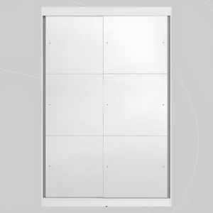 Guarda-roupa Yescasa Peônia 2 Portas Corrediças com Espelho Branco MDP