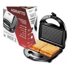 Sanduicheira E Grill Inox Agratto 127v Ou 220v