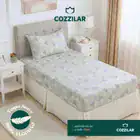 Jogo De Lençol Cama Solteiro Size 2 Peças Box Estampado Com Elástico Malha 100% Algodão Cozzilar Toque Macio Hotel Pousada Modelo 9 - Imagem 5