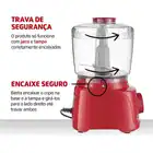 Mini Processador Turbo Pratic Mondial Mp-16 Vermelho 220v Vermelho 220v - Imagem 4