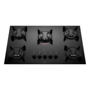 Cooktop 5 Bocas A Gás Atlas U Top Mesa De Vidro Preto Preto 127/220v