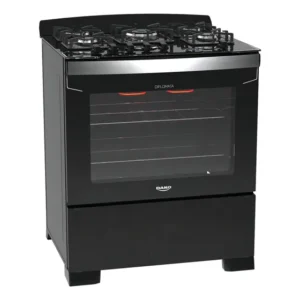 Fogão 5 Bocas Dako Diplomata Grill com Frente em Vidro e Timer Digital Preto Bivolt