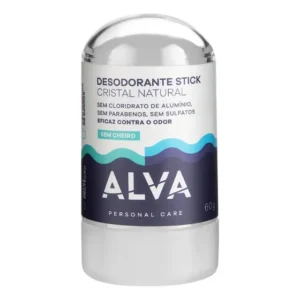 Desodorante Cristal Natural Alva Sem Alumínio Stick Pedra Vegano