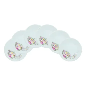 Jogo De Pratos Rasos Porcelana Schmidt Eterna Pomerode 6 Pçs Cor Branco