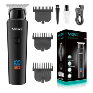 Maquina Corte Acabamento Barba Cabelo Vgr-937 Visor Digital Preto 127/220v