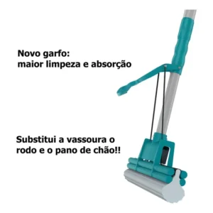 Rodo Mop Limpeza Prática Fácil Substitui Vassoura Pano Chão