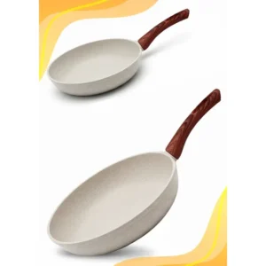 Frigideira 20cm Nanocerâmica Granito Antiaderente Não Gruda Creme