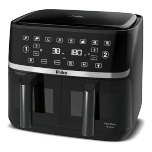 Fritadeira Air Fryer Philco 10l Cesto Duplo 2000w Paf10a Cor Preto