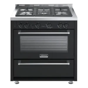 Fogao 5 Bocas Venax Temis Preto Gas Glp