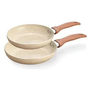 Jogo 2 Frigideiras Antiaderentes Ceramica Bege - Oikos