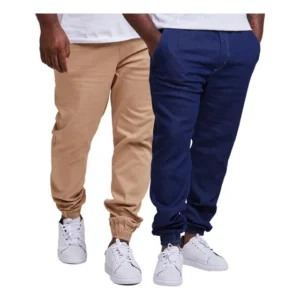 Kit 2 Calça Jogger Masculina Jeans Sarja Plus Size G1 G2