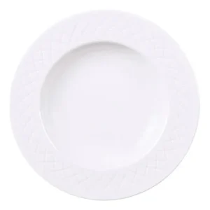 Kit Prato Fundo Porcelana 23 Cm 06 Peças Ingrid Tramontina Branco Liso
