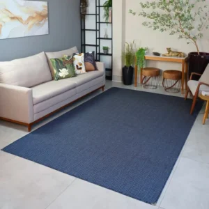 Tapete Sala Sisal Slim 2x1,5 Mais Vendido Moderno Clássico Desenho Do Tecido Azul