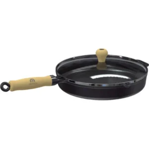 Frigideira Ferro Fundido 2,1L Com Tampa Vidro 26cm Libaneza