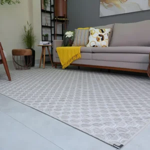 Tapete Contemporâneo 2x3 Tecido Plano Sem Pelos Quarto Comprimento 3 Cm Cor Marrocos Bege Desenho Do Tecido Liso Largura 2 Cm