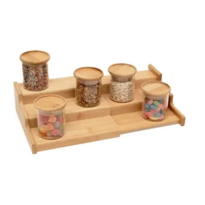 Rack Organizador Extensível De Bambu - Oikos Marrom-claro