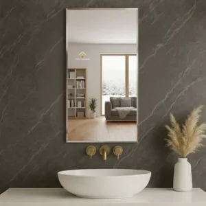 Espelho Decorativo Bisotê 80x45 Retangular Luxo Parede Sem Moldura