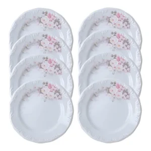 Pratos Rasos De Jantar Porcelana Schmidt Eterna 8 unidades
