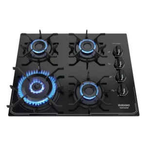 Cooktop 4 Bocas Itatiaia Itamaster Tripla Chama Preto Bivolt Preto 127/220v