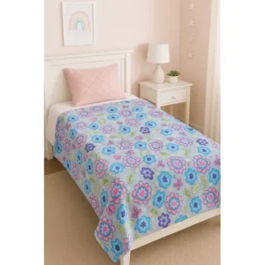 Manta Cobertor Soft 1,80mx2,00m Floral Lilás Corttex Floral Lilas 670 G Estampado