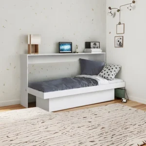 Cama Articulável Solteiro 80 Estação De Trabalho Branco Art In Móveis