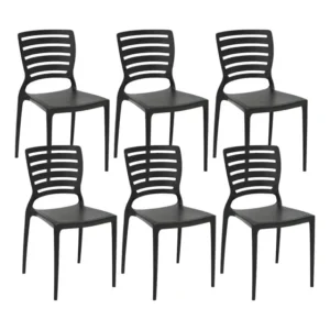 Conjunto 6 Cadeiras Jantar Sofia Resistente Tipo Tramontina