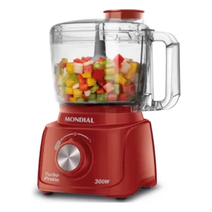 Mini Processador Turbo Pratic Mondial Vermelho 300W MP-16-R
