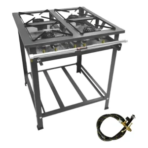 Fogão Industrial Itajobi 4 Bocas Alta Pressão Lançamento Cinza Gás De Cozinha