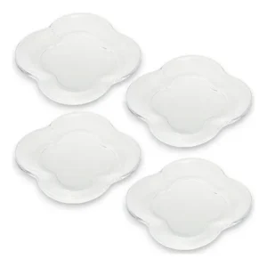 Conjunto 4 Pratos Para Sobremesa De Vidro Butterfly Wolff