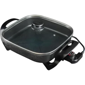 Panela Multifuncional Elétrica Quadrada 30cm Grill Antiaderente Portátil Mangiare 1500W Agratto