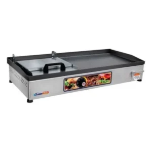 Chapeira Elétrica Pratic Metal Inox 70x30cm Com Prensa e Tampa