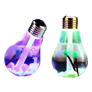 Difusor Umidificador De Ar Ambiente Lâmpada Led Usb 400ml Branco