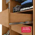 Guarda-Roupa Casal Móveis Lopas Easy Slim 8 Portas Espelho Marrom Moderno - Imagem 5