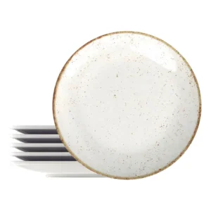 Kit 6 Pratos De Porcelana Tramontina Rustico Sobremesa 21cm