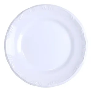 Kit 8 Pratos Sobremesa Pomerode Branco Porcelana Schmidt