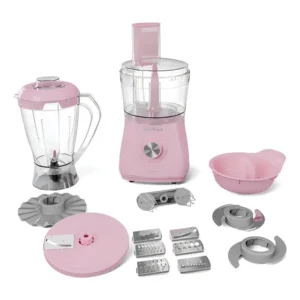 Multiprocessador Liquidificador Britânia 12 Em 1 1000w Rosa Rosa 127v