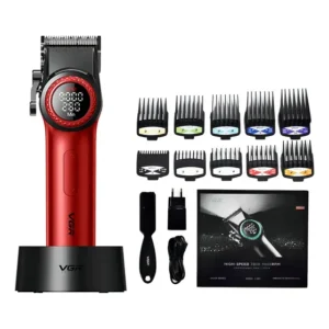 Máquina De Cortar Cabelo 9000rpm Vgr-001 Vermelha Cor Vermelho