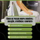 Tábua De Passar Roupa Grande 134cm Preta Dobrável Lisa - Imagem 3