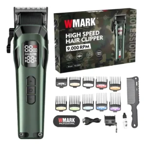 Máquina de Cortar Cabelo Wmark NG 8080 Sem Fio Display LED 5 Velocidades