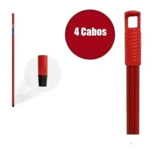 Kit Com 4 Cabo De Metal Para Vassoura Rodo E Mop Condor