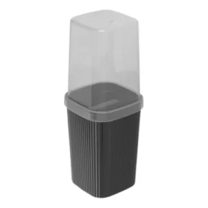 Porta Escova 380 Ml Classic Preto Frisos - Plasútil