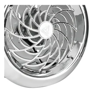 Exaustor Venti-Delta Parede 25cm Cromo Bivolt 3 Pás Metal Cinza