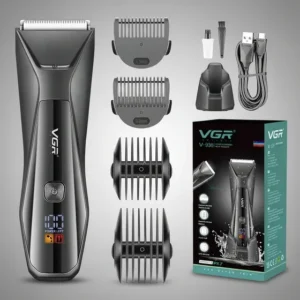 Máquina De Cortar Cabelo Aparador Corporal Íntima Vgr V-938 Preto 5v