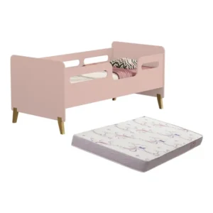 Mini Cama Infantil Cecilia Com Proteção Lateral + Colchão