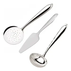 Kit Escumadeira Espátula Bolos Concha 22cm Laguna Tramontina Prateado