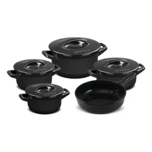 Jogo de Panelas Cerâmica Ceraflame Duo+ Smart 5 Peças Preto