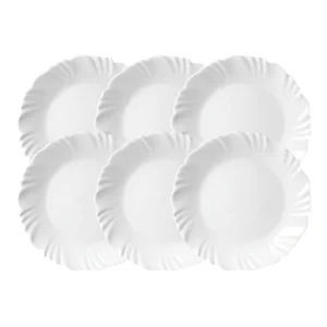 Kit 6 Pratos De Sobremesa Duralex Opaline Pétala 5344 - 164